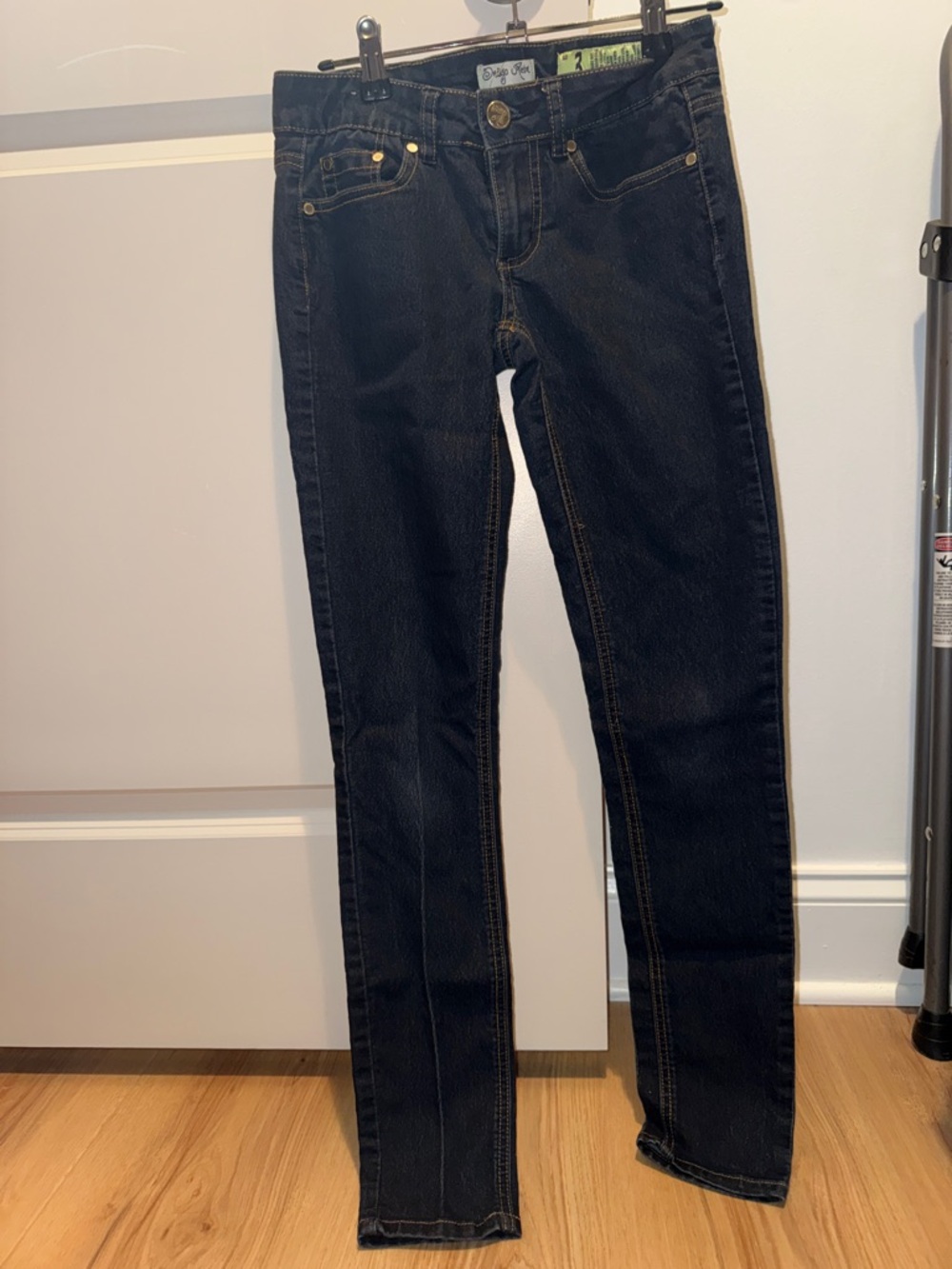 Indigo Rein Dark wash Skinny Jeans with Contrast Stitching
